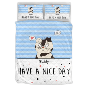 Custom Personalized Pet Quilt Bed Set - Upto 10 Cats/Dogs - Mother's Day/Father's Day Gift Idea For Dog/Cat Lovers - Have A Nice Day 2025 Unisex Cheap Pice
