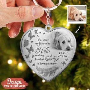 Custom Personalized Photo Heart Acrylic Keychain - Memorial Gift Idea For Pet Lover - If Love Could Have Saved You, You Would Have Lived Forever Cheap Sale Fashionable