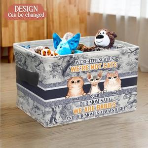 Custom Personalized Pet Storage Box - Up to 10 Dogs/Cats - Gift Idea for Dog/Cat Lovers - I'm Not A Cat I'm A Baby Choice For Sale