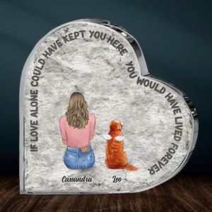 Custom Personalized Pet Mom/Dad Crystal Heart - Gift Idea For Pet Lover with up to 5 Pets - If Love Alone Could Have Kept You Here, You Would Have Lived Forever Sast Sale Online