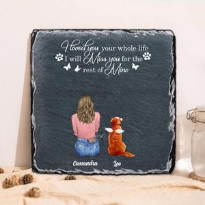 Custom Personalized Pet Mom/Dad Square Lithograph - Gift Idea For Pet Lover with up to 4 Pets - I Loved You Your Whole Life I Will Miss You For The Rest Of Mine Discount Manchester