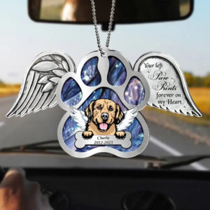 Custom Personalized Memorial Aluminum Ornament - Memorial Gift Idea For Dog Lover/ Dog Owner - You Left Paw Prints Forever On My Heart Discount 2025 New