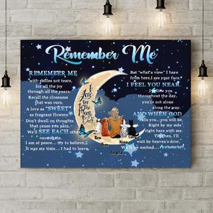 Custom Personalized Memorial Canvas - Upto 4 Pets - Best Gift For Dog/Cat Lovers - Remember Me Huge Surprise Cheap Pice