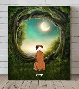 Custom Personalized Memorial Canvas Wall Art - Gift for Dog/Cat Lovers - Memorial Conversation Canvas - Up to 5 Pets Shipping Outlet Store Online