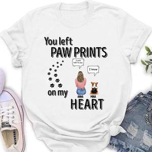 Personalized Paw Prints Shirt - Memorial Gift Idea For Loss Of Pet - Upto 4 Pets - Mother's Day/Father's Day Gift Buy Cheap Big Discount