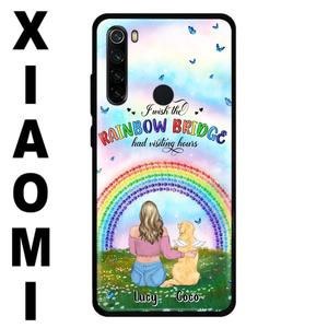 Custom Personalized Dog, Cat Memorial Phone Case - Upto 4 Pets - Memorial Gift For Dog/ Cat Lover - I Wish The Rainbow Bridge Had Visiting Hours - Case For Xiaomi, Oppo And Huawei Buy Cheap Factory Outlet
