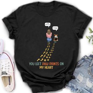 Personalized Paw Prints Shirt - Memorial Gift Idea For Loss Of Pet - Upto 4 Pets - Mother's Day/Father's Day Gift Where To Buy Cheap Real