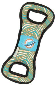 Zubaz X Pets First NFL Miami Dolphins Team Logo Dog Tug Toy with Squeaker Visit Sale Online