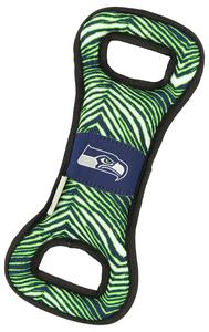 Zubaz X Pets First NFL Seattle Seahawks Team Logo Dog Tug Toy with Squeaker Sale Big Discount