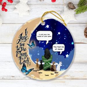 Custom Personalized Memorial Cat Ornament - Upto 4 Cats - Best Gift For Cat Lover - I Still Miss Your Sound Of Your Paws Deals Cheap Online