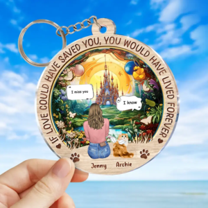 Custom Personalized Memorial Cat Acrylic Keychain - Memorial Gift Idea For Dog/Cat/Rabbit Lover - If Love Could Have Saved You You Would Have Lived Forever Cheap Best Pices