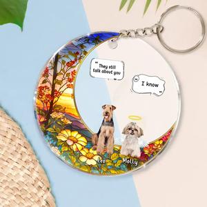 Custom Personalized Memorial Dog Acrylic Keychain - Upto 4 Dogs - Memorial Gift Idea For Dog Owners - They Still Talk About you From China Free Shipping Low Pice