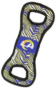 Zubaz X Pets First NFL Los Angeles Rams Team Logo Dog Tug Toy with Squeaker Sale New Styles
