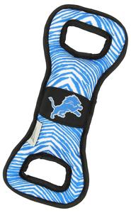 Zubaz X Pets First NFL Detroit Lions Team Logo Dog Tug Toy with Squeaker Shipping Discount Authentic