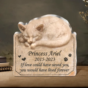 Custom Personalized Memorial Cat Acrylic Plaque - Gift Idea For Cat Lover - If Love Could Have Saved You, You Would Have Lived Forever Clearance Visit New