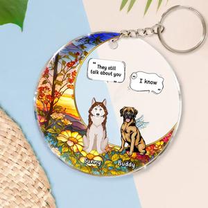 Custom Personalized Memorial Dog Acrylic Keychain - Up To 4 Dogs  - Memorial Gift Idea For Dog Owners Cheap Sale Amazon