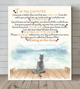 Custom Personalized Memorial Cat Canvas - Parents With Upto 6 Cats- Memorial Gift For Cats Lovers - M04NKJ Official Site Cheap Online