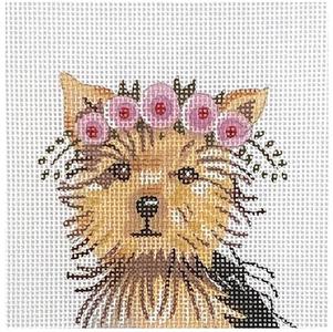 Yorkie with Floral Crown Insert 2025 New For Sale