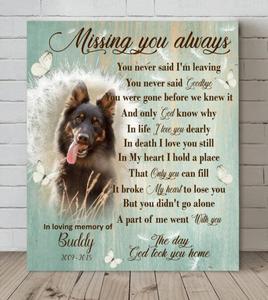 Custom Personalized Remembrance Canvas - Best Gift For Dog Lover - Missing You Always - GTWDM6 Sale Footlocker Pictures