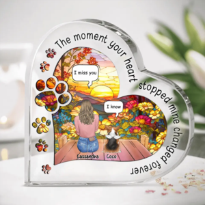Personalized Memorial Pet Acrylic Plaque  - Memorial Gift For Loss Of Dog/Cat - Full Options Collections Online