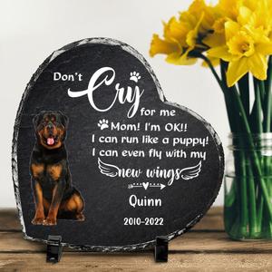 Custom Personalized Dog Photo Heart Lithograph - Memorial Gift For Dog Owners - Don't Cry For Me Mom Cheap Footlocker
