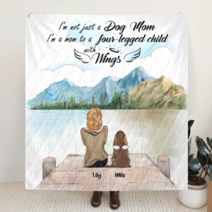 Custom Personalized Dog Mom Quilt/ Fleece Blanket - Upto 5 Dogs - Best Gift For Dog Lovers - I'm Not Just A Dog Mom - TBZX4U Free Shipping Popular
