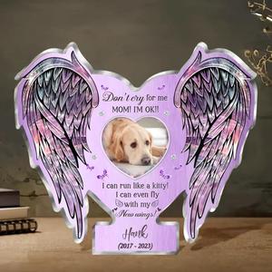Personalized Memorial Pet Acrylic Plaque - Upload Photo - Gift Idea For Dog/ Cat Lover The Best Store To Get