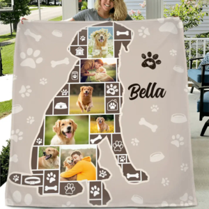 Custom Personalized Dog Photo Quilt/Single Layer Fleece Blanket - Gift Idea for Dog Lovers Sale 2025 Newest