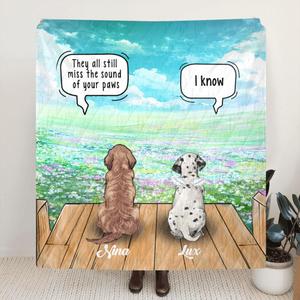 Custom Personalized Dog Quilt/Fleece Blanket - Up to 5 Dogs - Best Gift For Dog Lovers Cheap Sale Exclusive