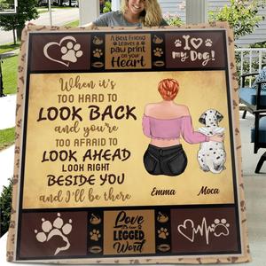 Custom Personalized Dog Mom Singe Layer Fleece/ Quilt - Gift Idea For Dog Owner - I'll Be There Cheap Sale Now