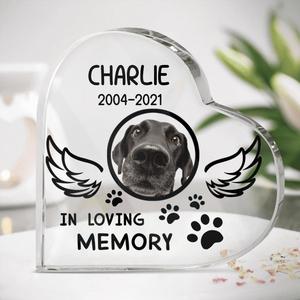 Custom Personalized Pet Memorial Crystal Heart - Memorial Gift Idea For Pet Lover - In Loving Memory Clearance Best Place