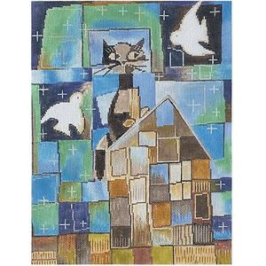 Cat on House Finishline