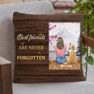 Custom Personalized Pet Memorial Pillow Cover - Adult/ Couple With Upto 4 Pets - Memorial Gift Idea For Dog/ Cat Lover - Best Friends Are Never Forgotten Cheapest Pice Cheap Pice
