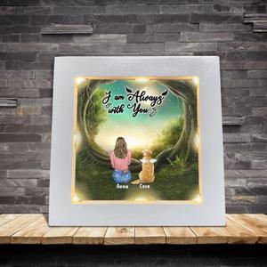 Custom Personalized Mom & Dog/ Cat Frame with Led - Gift For Mother's Day/ Couple/ Pet Lovers - Forever In My Heart Cheap Sale Free Shipping
