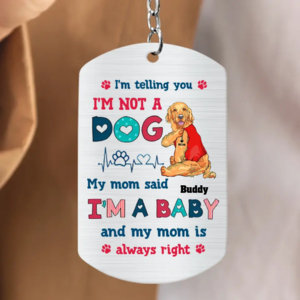 Custom Personalized Pet Aluminum Keychain - Mother's Day/Father's Day Gift For Dog/Cat Lovers - I'm Telling You I'm Not A Dog Buy Cheap Very Cheap