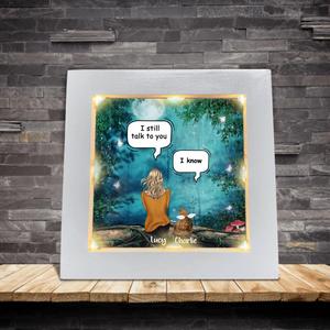 Custom Personalized Cat Memorial Frame With Led - Upto 5 Cats - Best Gift For Cat Lover - I Still Talk To You Outlet Store Locations