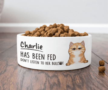 Custom Personalized Cat Bowl - Gift For Cat Lover - The Cat Has Been Fed Sale Amazing Pice