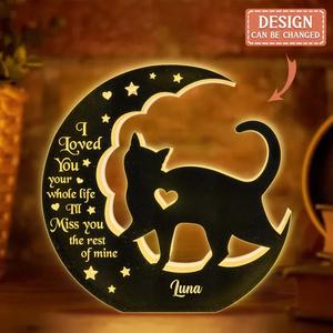 Custom Personalized Cat Light Box - Memorial Gift Idea For Cat Lover - I Loved You Your Whole Life I'll Miss You The Rest Of Mine Buy Cheap Best Wholesale