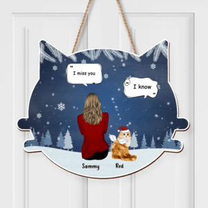 Custom Personalized Cat Memorial Christmas Wooden Sign - Up to 4 Cats - Memorial Gift Idea For Cat Owner - I Miss You Buy Cheap The Cheapest