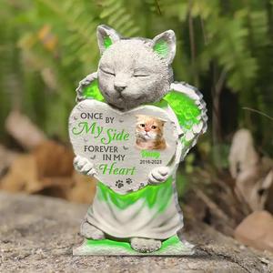 Custom Personalized Cat Acrylic Plaque - Memorial Gift Idea For Cat Lovers - Upload Cat Photo - Once By My Side Forever In My Heart Factory Outlet For Sale