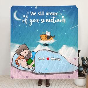 Custom Personalized I Know Heaven Is A Beautiful Place Pillow Cover & Quilt/ Fleece Blanket - Memorial Gift For Couple Who Love Dog/ Cat - We Know Heaven Is A Beautiful Place Fashionable Sale Online