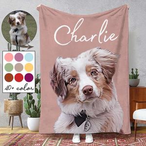 Australian Shepherd - Upload Your Photo Blanket For Dog Lovers - Custom Photo Pet In China Cheap Pice