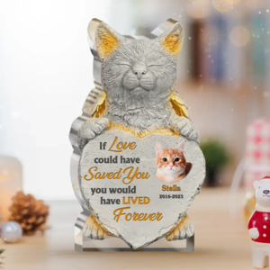 Personalized Cat Memorial Acrylic Plaque - Gift Cat Owners - Upload Photo Buy Authentic Online