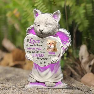 Personalized Cat Memorial Acrylic Plaque - Gift Cat Owners - Upload Photo Cheap Manchester Great Sale