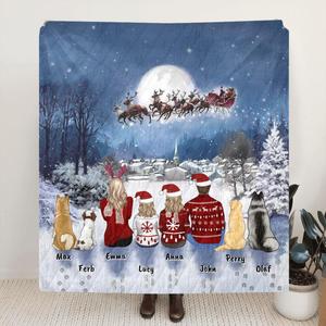 Custom Personalized Christmas Pet Quilt Blanket/Fleece Blanket - Upto 7 Pets - Best Gift For Christmas And Dog Lovers/Cat Lovers - TT1FV8 Sale Sast
