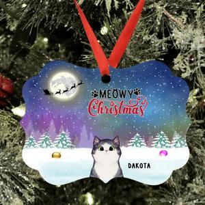 Custom Personalized Christmas Pet Ornament - Upto 3 Cats/ Dogs - Christmas Gift For Cat/ Dog Lover - Meowy Christmas Cheap Sale Marketable