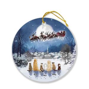 Custom Personalized Christmas Pet Ornament - Upto 7 Pets - Best Gift For Christmas And Dog Lovers/Cat Lovers - TT1FV8 Outlet Free Shipping Authentic