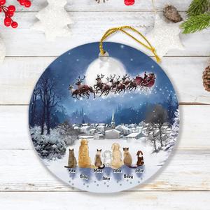 Custom Personalized Christmas Pet Ornament - Upto 7 Pets - Best Gift For Christmas And Dog Lovers/Cat Lovers - TT1FV8 Cheap Manchester Great Sale