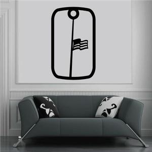 Half-Mast Flag Dog Tag Decal Clearance Very Cheap
