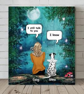 Custom Personalized Dog Memorial Canvas - Upto 5 Pets - Best Gift For Dog Lover - I Still Talk To You Find Great Online